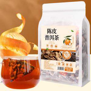 陈皮普洱茶三角熟茶包200克非茶饼小青桔普洱袋泡茶